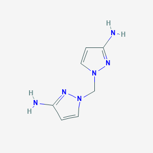 molecular formula C7H10N6 B2551160 1,1'-亚甲基双(1H-吡唑-3-胺) CAS No. 86111-67-3