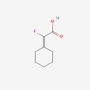 molecular formula C8H11FO2 B2551167 Acetic acid, 2-cyclohexylidene-2-fluoro- CAS No. 700-62-9