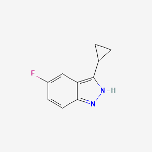 molecular formula C10H9FN2 B2551168 3-Cyclopropyl-5-fluoro-1H-indazole CAS No. 1360927-81-6