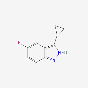 molecular formula C10H9FN2 B2551168 3-环丙基-5-氟-1H-吲唑 CAS No. 1360927-81-6