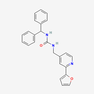 molecular formula C24H21N3O2 B2551179 1-苄基-3-((2-(呋喃-2-基)吡啶-4-基)甲基)脲 CAS No. 2034267-02-0