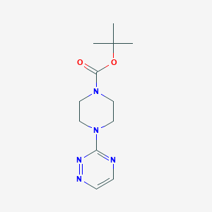 molecular formula C12H19N5O2 B2551180 Tert-butyl 4-(1,2,4-triazin-3-yl)piperazine-1-carboxylate CAS No. 1379522-64-1
