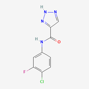 N-(4-chloro-3-fluorophenyl)-1H-1,2,3-triazole-5-carboxamide