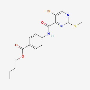 Butyl 4-({[5-bromo-2-(methylsulfanyl)pyrimidin-4-yl]carbonyl}amino)benzoate