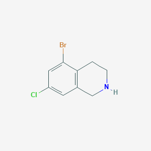 molecular formula C9H9BrClN B2551216 5-溴-7-氯-1,2,3,4-四氢异喹啉 CAS No. 1522580-66-0