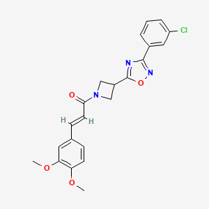 (E)-1-(3-(3-(3-chlorophenyl)-1,2,4-oxadiazol-5-yl)azetidin-1-yl)-3-(3,4-dimethoxyphenyl)prop-2-en-1-one