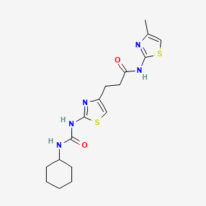 3-(2-(3-cyclohexylureido)thiazol-4-yl)-N-(4-methylthiazol-2-yl)propanamide