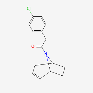 molecular formula C15H16ClNO B2551222 1-((1R,5S)-8-azabicyclo[3.2.1]oct-2-en-8-yl)-2-(4-chlorophenyl)ethanone CAS No. 1706005-99-3