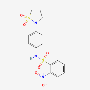 N-(4-(1,1-dioxidoisothiazolidin-2-yl)phenyl)-2-nitrobenzenesulfonamide