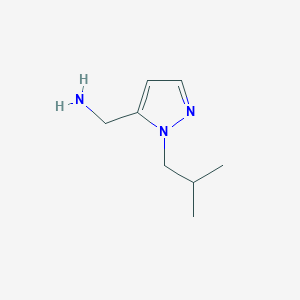 [2-(2-Methylpropyl)pyrazol-3-yl]methanamine