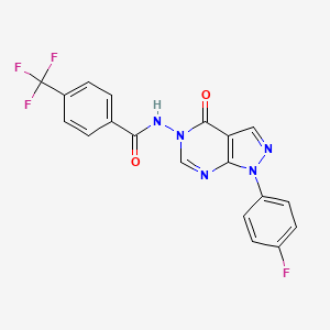 N-(1-(4-fluorophenyl)-4-oxo-1H-pyrazolo[3,4-d]pyrimidin-5(4H)-yl)-4-(trifluoromethyl)benzamide