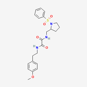 N1-(4-methoxyphenethyl)-N2-((1-(phenylsulfonyl)pyrrolidin-2-yl)methyl)oxalamide