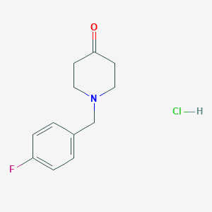 1-[(4-Fluorophenyl)methyl]piperidin-4-one;hydrochloride