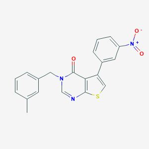 molecular formula C20H15N3O3S B255125 5-{3-nitrophenyl}-3-(3-methylbenzyl)thieno[2,3-d]pyrimidin-4(3H)-one 