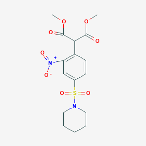 Dimethyl 2-[2-nitro-4-(piperidinosulfonyl)phenyl]-malonate