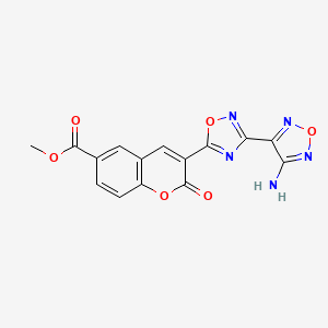 molecular formula C15H9N5O6 B2551261 methyl 3-[3-(4-amino-1,2,5-oxadiazol-3-yl)-1,2,4-oxadiazol-5-yl]-2-oxo-2H-chromene-6-carboxylate CAS No. 892759-72-7