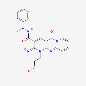 2-imino-1-(3-methoxypropyl)-10-methyl-5-oxo-N-(1-phenylethyl)-2,5-dihydro-1H-dipyrido[1,2-a:2',3'-d]pyrimidine-3-carboxamide