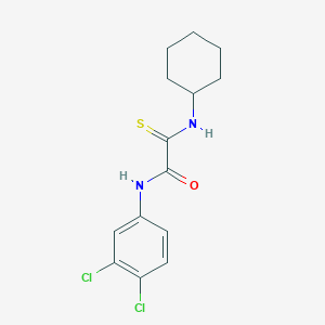 molecular formula C14H16Cl2N2OS B2551266 2-(cyclohexylamino)-N-(3,4-dichlorophenyl)-2-thioxoacetamide CAS No. 244095-39-4