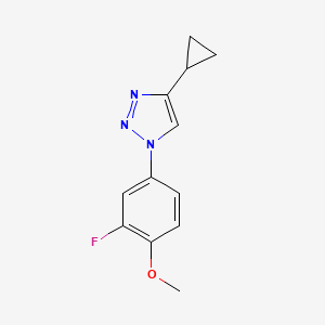 molecular formula C12H12FN3O B2551267 4-cyclopropyl-1-(3-fluoro-4-methoxyphenyl)-1H-1,2,3-triazole CAS No. 2195950-95-7