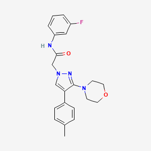 N-(3-fluorophenyl)-2-(3-morpholino-4-(p-tolyl)-1H-pyrazol-1-yl)acetamide