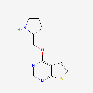 2-({Thieno[2,3-d]pyrimidin-4-yloxy}methyl)pyrrolidine
