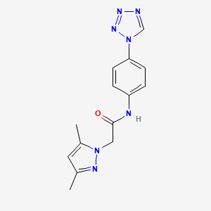 N-(4-(1H-tetrazol-1-yl)phenyl)-2-(3,5-dimethyl-1H-pyrazol-1-yl)acetamide