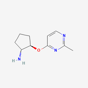 molecular formula C10H15N3O B2551277 (1R,2R)-2-(2-Methylpyrimidin-4-yl)oxycyclopentan-1-amine CAS No. 2291012-62-7