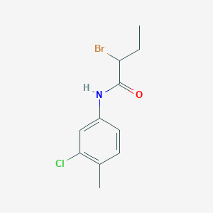 molecular formula C11H13BrClNO B2551279 2-bromo-N-(3-chloro-4-methylphenyl)butanamide CAS No. 195374-39-1