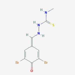 molecular formula C9H9Br2N3OS B255128 1-[(3,5-dibromo-4-oxocyclohexa-2,5-dien-1-ylidene)methylamino]-3-methylthiourea 