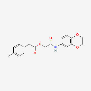 molecular formula C19H19NO5 B2551287 2-(2,3-Dihydro-1,4-benzodioxin-6-ylamino)-2-oxoethyl (4-methylphenyl)acetate CAS No. 1797928-63-2