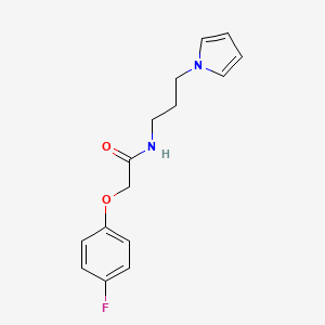 molecular formula C15H17FN2O2 B2551290 N-(3-(1H-pyrrol-1-yl)propyl)-2-(4-fluorophenoxy)acetamide CAS No. 1226447-24-0