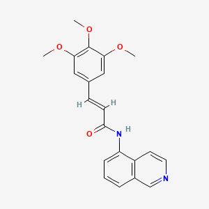 molecular formula C21H20N2O4 B2551295 (2E)-N-(isoquinolin-5-yl)-3-(3,4,5-trimethoxyphenyl)prop-2-enamide CAS No. 1020971-65-6