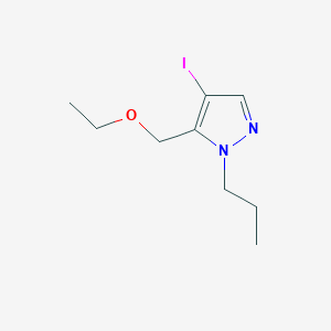 molecular formula C9H15IN2O B2551308 5-(ethoxymethyl)-4-iodo-1-propyl-1H-pyrazole CAS No. 1856062-80-0