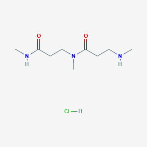 molecular formula C9H20ClN3O2 B2551317 N-Methyl-3-(methylamino)-N-[3-(methylamino)-3-oxopropyl]propanamide;hydrochloride CAS No. 2567496-54-0