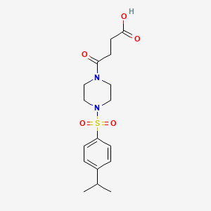molecular formula C17H24N2O5S B2551320 4-Oxo-4-{4-[4-(propan-2-yl)benzenesulfonyl]piperazin-1-yl}butanoic acid CAS No. 888103-39-7