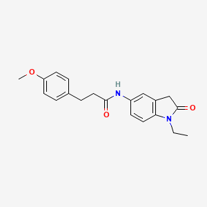 molecular formula C20H22N2O3 B2551329 N-(1-乙基-2-氧代吲哚啉-5-基)-3-(4-甲氧基苯基)丙酰胺 CAS No. 921812-69-3