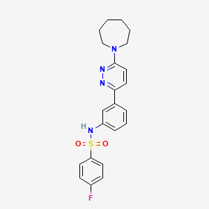 N-(3-(6-(azepan-1-yl)pyridazin-3-yl)phenyl)-4-fluorobenzenesulfonamide
