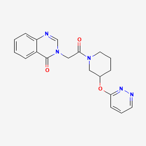 molecular formula C19H19N5O3 B2551347 3-(2-oxo-2-(3-(pyridazin-3-yloxy)piperidin-1-yl)ethyl)quinazolin-4(3H)-one CAS No. 2034480-11-8