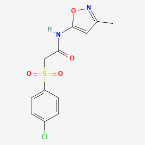 2-((4-chlorophenyl)sulfonyl)-N-(3-methylisoxazol-5-yl)acetamide