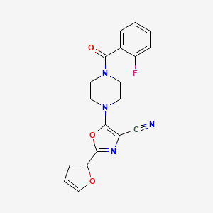 5-(4-(2-Fluorobenzoyl)piperazin-1-yl)-2-(furan-2-yl)oxazole-4-carbonitrile