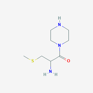 molecular formula C8H17N3OS B2551355 2-Amino-3-methylsulfanyl-1-piperazin-1-ylpropan-1-one CAS No. 1541445-41-3