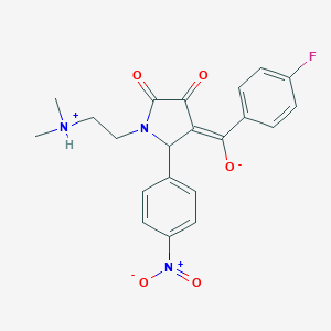 molecular formula C21H20FN3O5 B255136 (E)-{1-[2-(dimethylammonio)ethyl]-2-(4-nitrophenyl)-4,5-dioxopyrrolidin-3-ylidene}(4-fluorophenyl)methanolate 