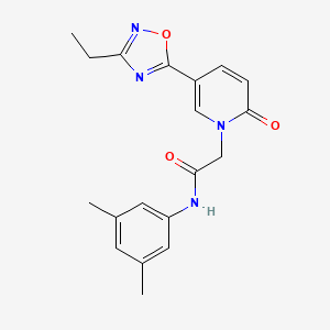 molecular formula C19H20N4O3 B2551367 N-(3,5-二甲基苯基)-2-(5-(3-乙基-1,2,4-噁二唑-5-基)-2-氧代吡啶-1(2H)-基)乙酰胺 CAS No. 1251589-05-5
