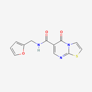 molecular formula C12H9N3O3S B2551379 N-(furan-2-ylmethyl)-5-oxo-[1,3]thiazolo[3,2-a]pyrimidine-6-carboxamide CAS No. 851943-62-9