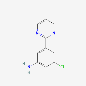 molecular formula C10H8ClN3 B2551380 3-氯-5-嘧啶-2-基苯胺 CAS No. 1822659-72-2