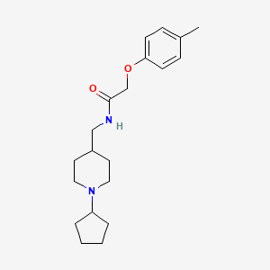 molecular formula C20H30N2O2 B2551381 N-((1-cyclopentylpiperidin-4-yl)methyl)-2-(p-tolyloxy)acetamide CAS No. 953932-50-8