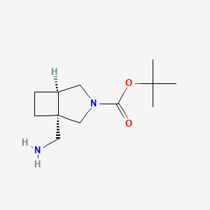 molecular formula C12H22N2O2 B2551383 叔丁基(1S,5R)-1-(氨甲基)-3-氮杂双环[3.2.0]庚烷-3-羧酸酯 CAS No. 2418594-47-3