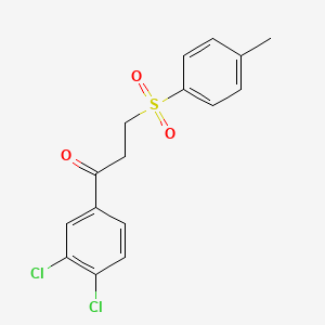 molecular formula C16H14Cl2O3S B2551392 1-(3,4-二氯苯基)-3-[(4-甲基苯基)磺酰基]-1-丙酮 CAS No. 868256-43-3