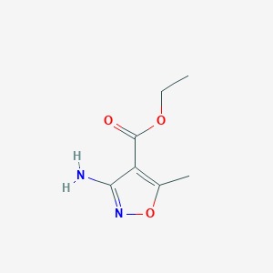 molecular formula C7H10N2O3 B2551395 3-Amino-5-methyl-isoxazole-4-carboxylic acid ethyl ester CAS No. 89943-51-1