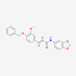 molecular formula C24H21NO5 B255140 N-(1,3-benzodioxol-5-yl)-3-[4-(benzyloxy)-3-methoxyphenyl]acrylamide 